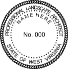 West Virginia Professional Landscape Architect Seal